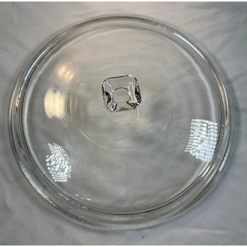 Vintage Pyrex Clear Glass Round Casserole Lid 8 7/8